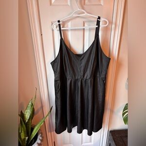 TORRID Black Faux Leather Dress